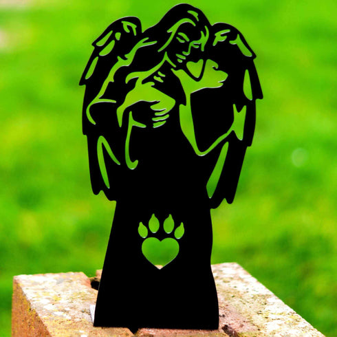 Dog Loss Garden Memorial Statue Angel Figurine Pet Grave Marker Ornament